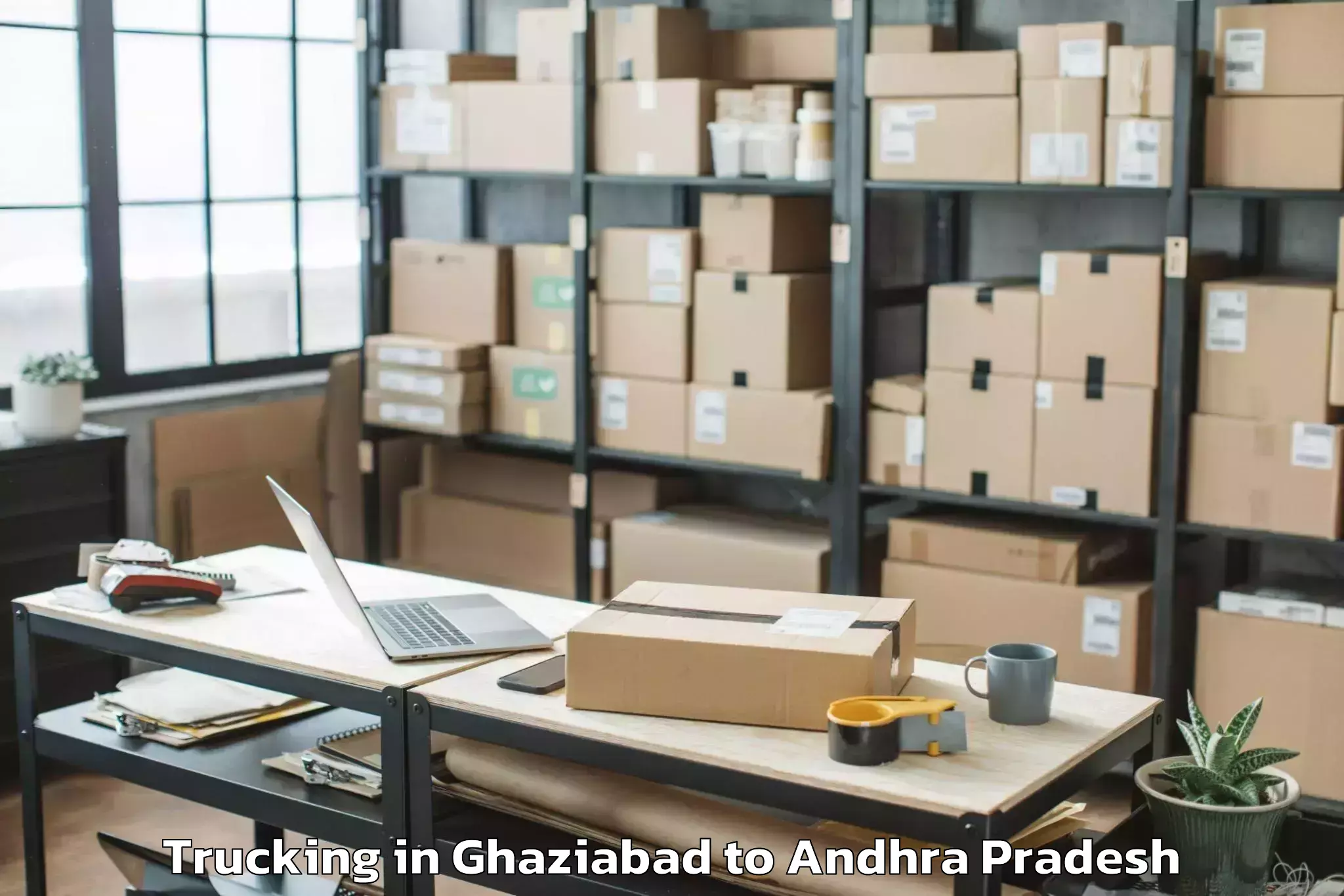 Book Ghaziabad to Nandivada Trucking Online